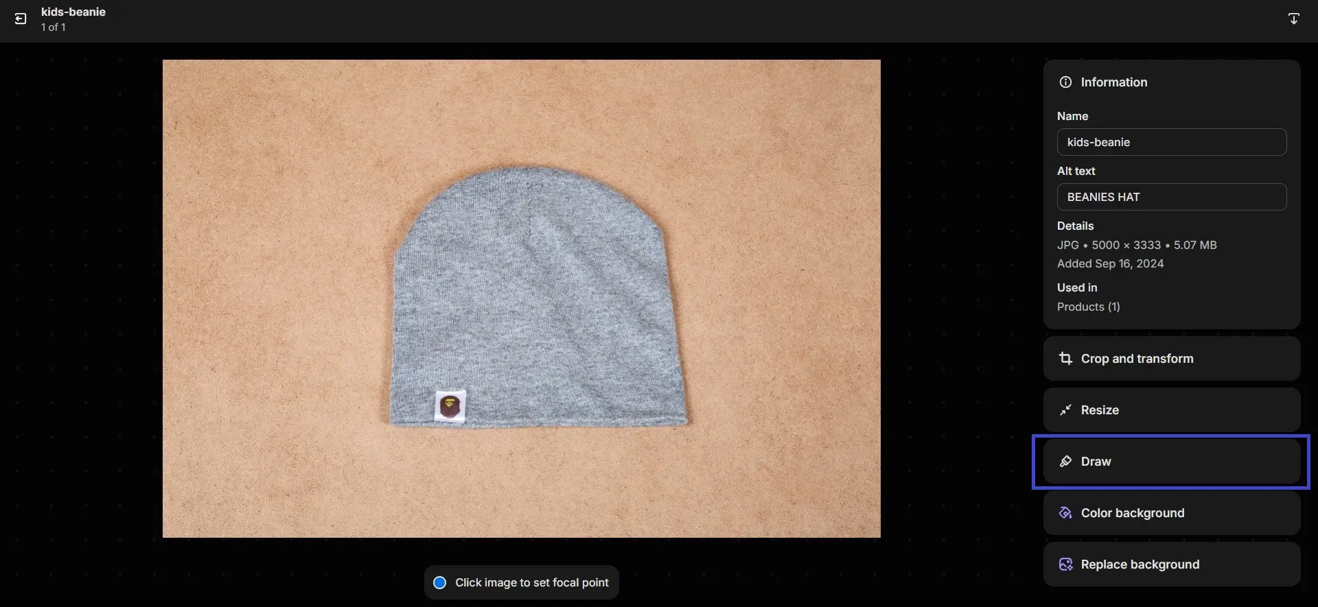 Click on Draw